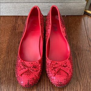 Women’s size 7 Red Sequin Heels Dorothy Slippers